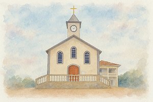Aquarela Digital Igreja Matriz de Nossa Senhora da Penha