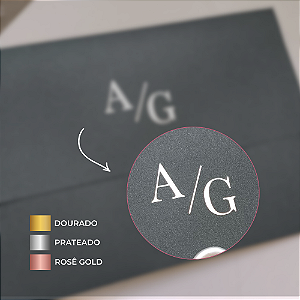 Monograma ou Brasão Metalizado no envelope