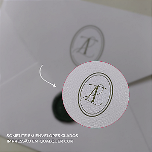 Monograma Impresso no Envelope Personalizado