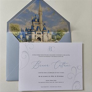 Convite Cinderela 15 anos / Debutante luxo com lacre de cera XV