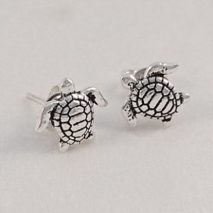 Brinco Prata Mini Tartaruga