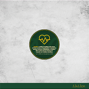Placa em PS Legislação e Atenção Energético 12x12cm
