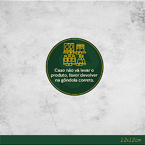 Placa em PS Wobbler 12x12cm