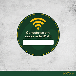 Adesivo Porta WiFi 20x20cm