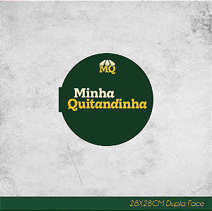 Placa Identificação de Loja Minha Quitandinha Dupla Face 28x28cm