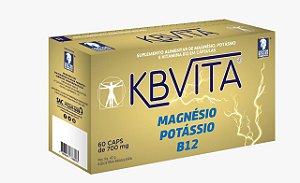 MAGNESIO POTÁSSIO + VITAMINA B12 C/ 60 cápsulas (KBVita 700 mg)