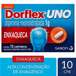 ANALGESICO DORFLEX UNO ENXAQUECA 1 GRAMA C/ 10 COMP  