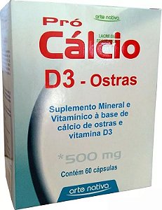 PRO-CALCIO D3 - OSTRAS 500MG C/60CAPS