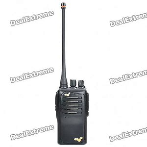 WALKIE TALKIE CN-3018 7W 400 ~ 470MHz 16 canais / Rádio FM - Preto