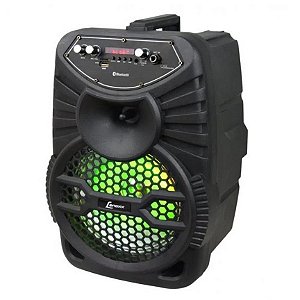 Caixa de Som Amplificada Lenoxx CA100, 120W, Bluetooth, USB, Bateria Interna, Karaokê - Bivolt