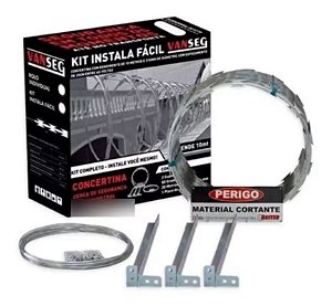 Concertina Cerca Cortante Kit Instala Fácil 315 Mm 10 Metros