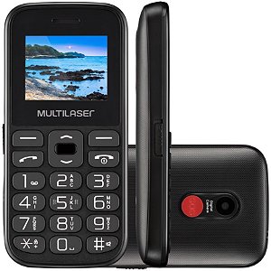Celular Multilaser Vita P9120, Dual Chip, Preto, Tela 1.8", VGA, Bluetooth, MP3, 32MB