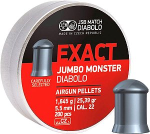 Chumbinho JSB Exact Jumbo Monster Diabolo 5,5mm (200UN)