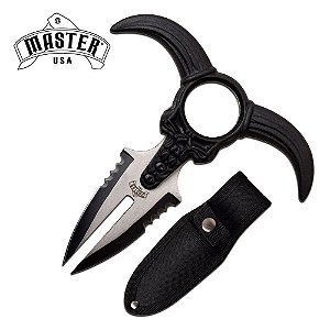 Adaga de Soco Push-Dagger com Serrilhado - Master Cutlery