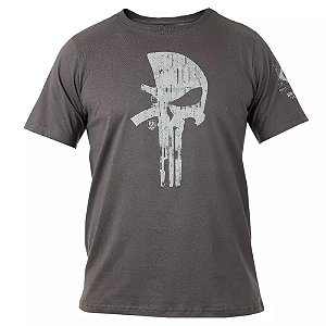 Camiseta Justiceiro Armado BR Force - Cinza