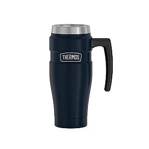 Caneca Térmica 470ml Alpes Com Alça Azul - Thermos