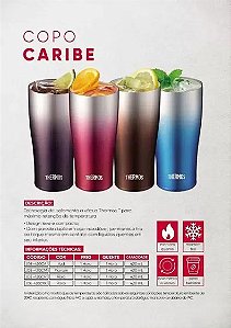 Copo Térmico Thermos Caribe 420ml