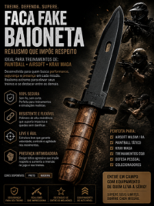 Faca Fake Baioneta - CRAYER 02 ®