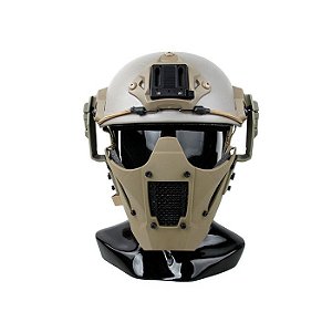 Máscara Proteção Airsoft Meia Face Jay Fast FJA-126 Areia
