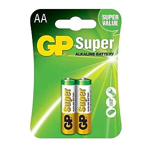 Pilha alcalina  AA 1,5v  com 2 unidades - GP