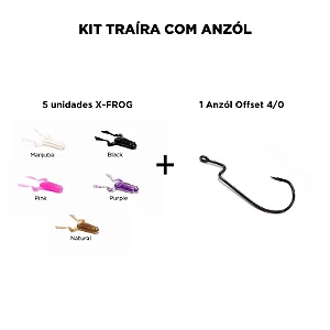 Isca Frogs Kit Traíra X-Frog 9,5cm com Anzol  c/ 05 un - Monster 3X