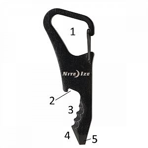 Ferramenta de Chaveiro Doohickey Clipkey Preto - Nite Ize