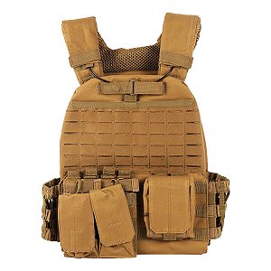 COLETE MODULAR PLATE LASER CUT - EVO TACTICAL - TAN