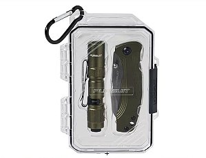 Combo de faca e lanterna Pursuit™ - com estojo - Verde