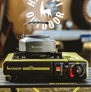 Fogareiro de Mesa GLP ou Tubo com Maleta - Verde Limão - Hawapi