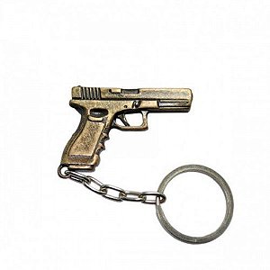 CHAVEIRO PISTOLA GLOCK - OURO VELHO