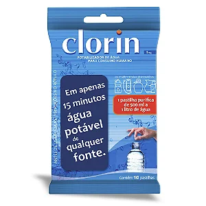Pastilha Purificadora de água Clorin 1mg c/ 10un ùnica - Nautika