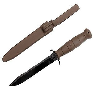 Faca Tática Glock FM 81 Cor Marrom / Flat Dark Earth Com Serra