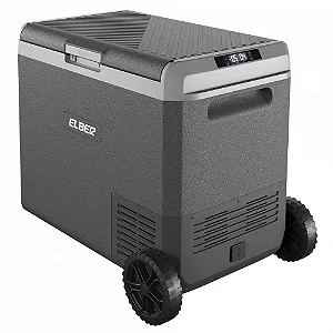 Geladeira Portátil D60 PRO Dark Dual Zone c/ Rodas - 60 litros - 12-24v c/ Fonte 110/220v - Elber