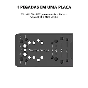 Adaptador em Alumínio Glock 4 em 1 - Vector