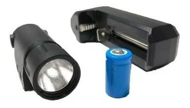 Lanterna para pistola 1w com carregador de bateria 130 lúmens 