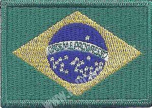 PATCH BORDADO BANDEIRA DO BRASIL - KALUAPA