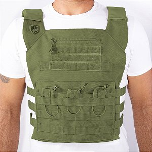 COLETE MODULAR COURAÇA PLATE CARRIER - BR FORCE - VERDE OLIVA