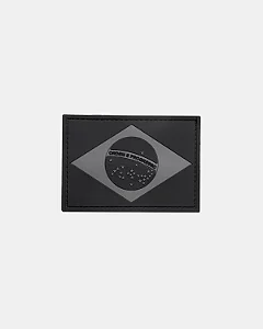 Patch Bandeira do Brasil Preto/Cinza - Invictus