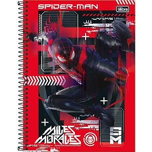 Caderno Espiral Capa Dura Universitário 1 Matéria Spider-Man Capa Vermelha 80 Folhas