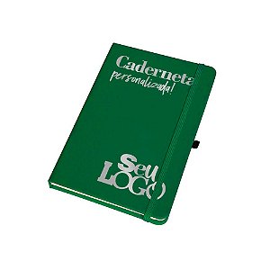 Caderneta Personalizada G  12,5x17,2 C/ pauta 80 Folhas Verde