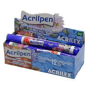 Caneta Para tecido Azul Turquesa Acrilpen - Acrilex