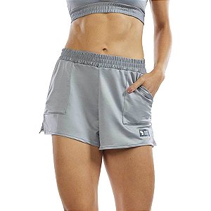 Short Jogger Sobreposto com Bolso Cinza ALTO GIRO