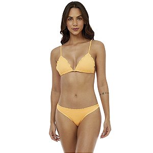 Biquíni Cortininha Ripple Tanga Slim Laranja NEW BEACH