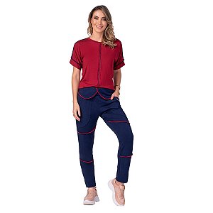 Conjunto Blusa Micro Touch Calça Softness Cereja ZERO AÇUCAR