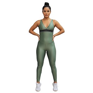 Macacão Fitness Flexão Verde CCM SPORTS
