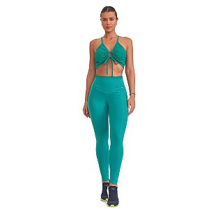 Conjunto Top e Legging NZ Texturizado Verde Salvia CAJUBRASIL