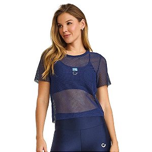 Blusa de Tela Respirável Azul Marinho CAJUBRASIL