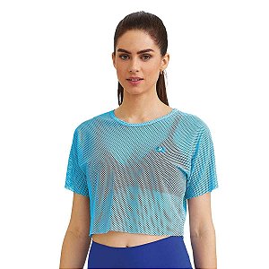 Cropped Fitness Básico Telinha Azul Skyblue CAJUBRASIL