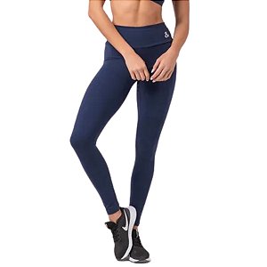 Calça Legging Supplex Básica Compressão Azul Marinho M&C