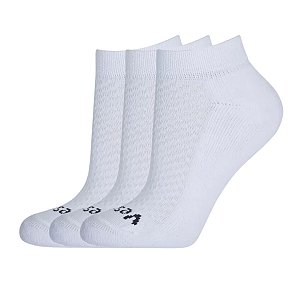 Kit c/ 3 Meias Sapatilha Rendada Branca Vestem